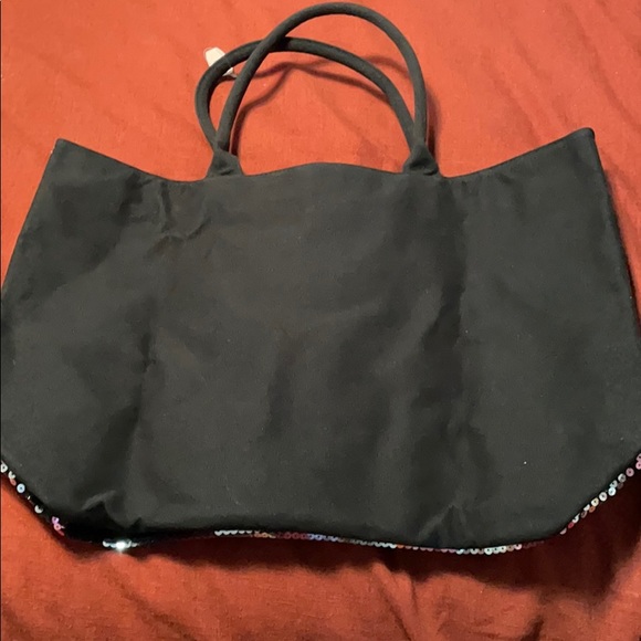 Victoria Secret Sequin and Denim Duffel Bag - Picture 2 of 4